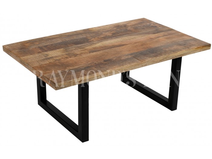 Industrial style AVA solid wood and metal coffee table